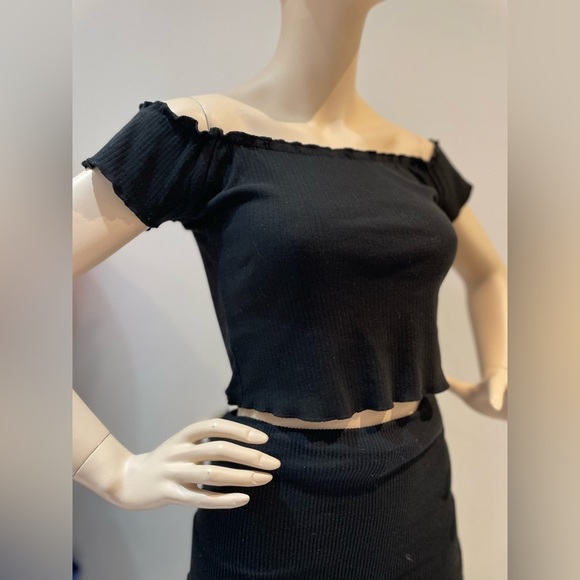 FACTORIE | off shoulder ribbed cropped Size L - Picture 1 of 7
